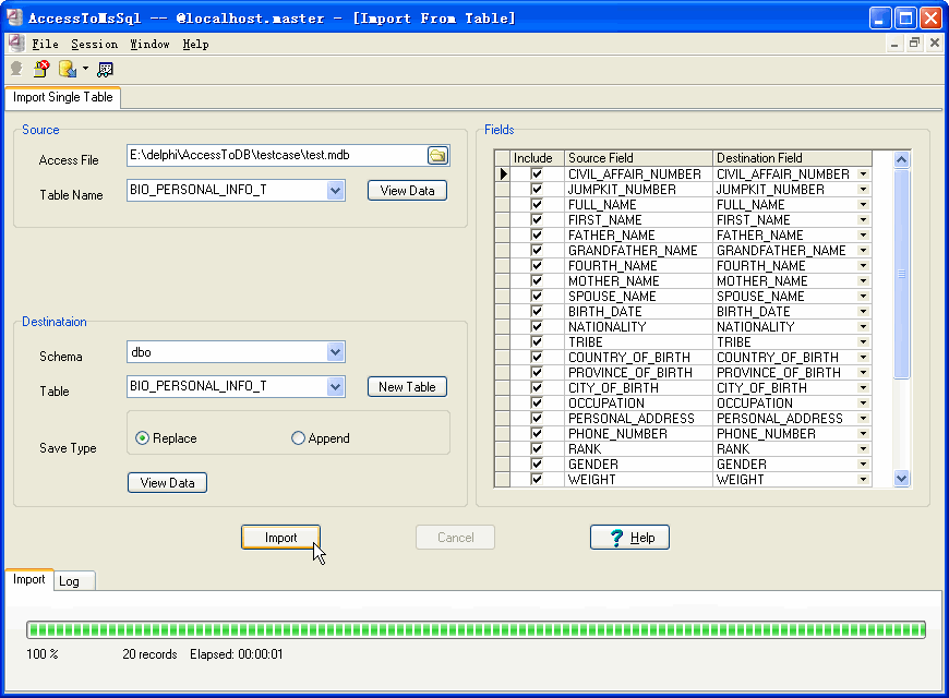 AccessToMsSql Screenshot