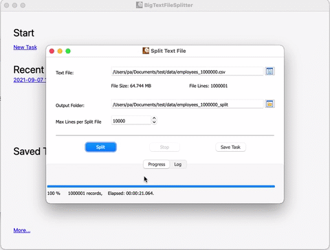 split large CSV file in MacOS - split