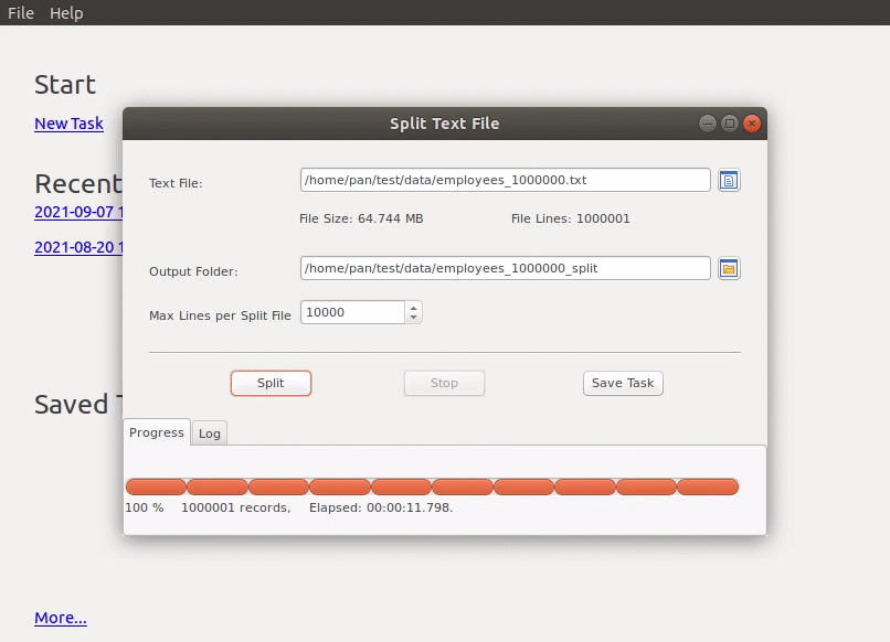 split large TXT file in Linux - split