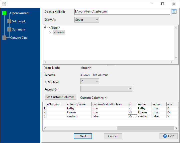 Convert XML attributes to CSV columns - show custom columns