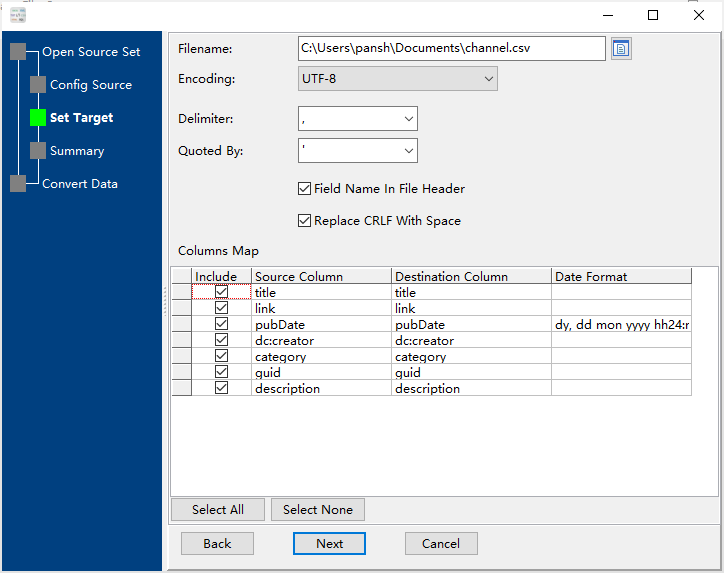 Convert Data from URL list - config destination file