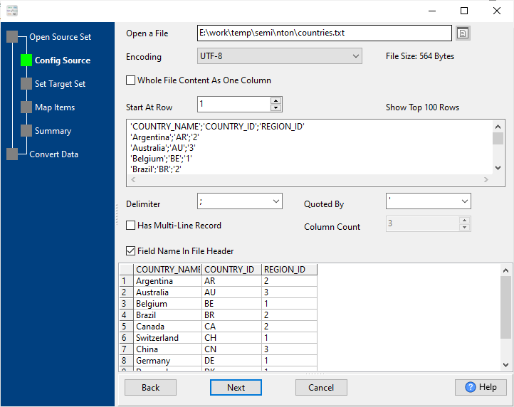 batch create  SQL files from TXT files- config TXT file