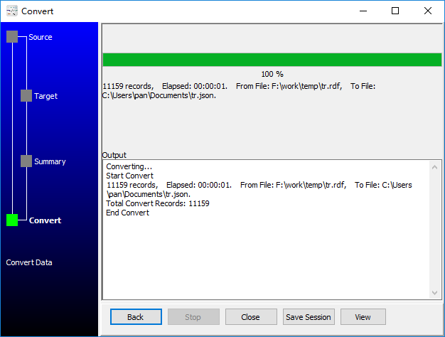 convert XML format RDF file to JSON file - convert to JSON file