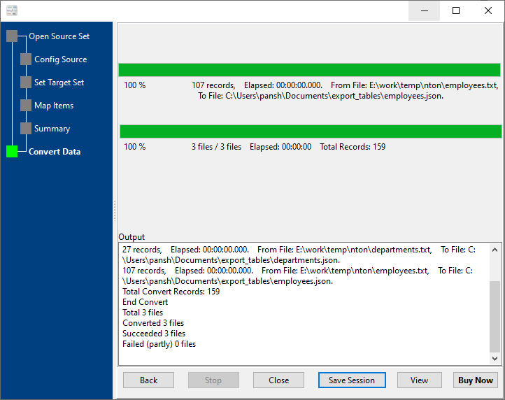 Convert TXT files to JSON files