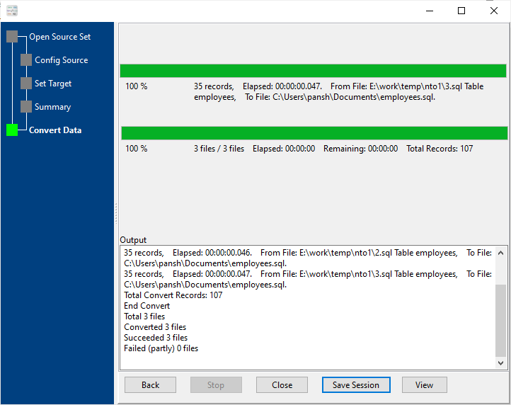 Merge multiple SQL files into one - combine files