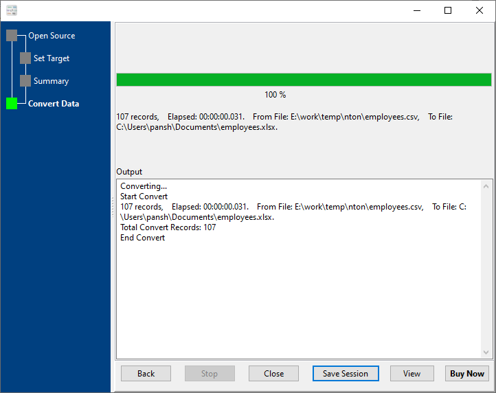 Excel import from CSV - convert file