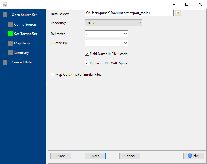 batch generate Csv files by SQL files - config CSV files