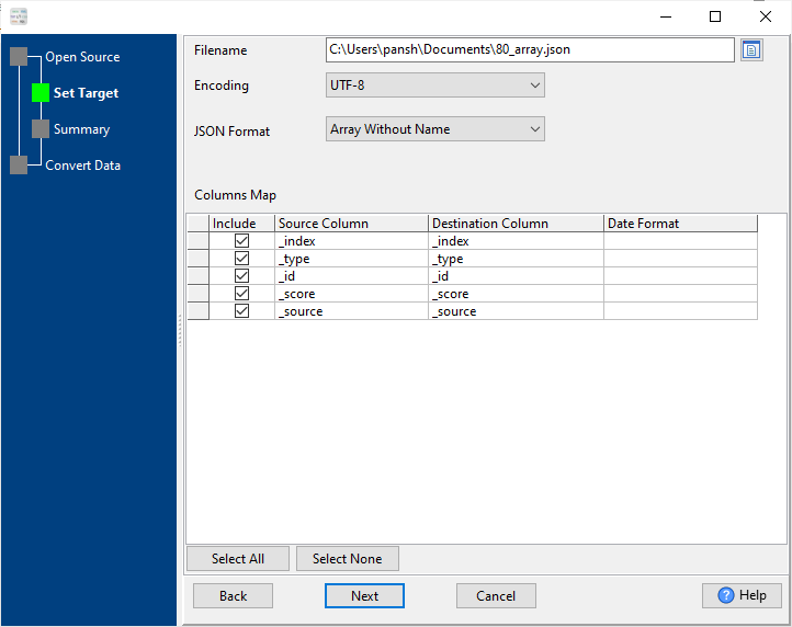 Convert LDJSON to JSON array - config JSON array file