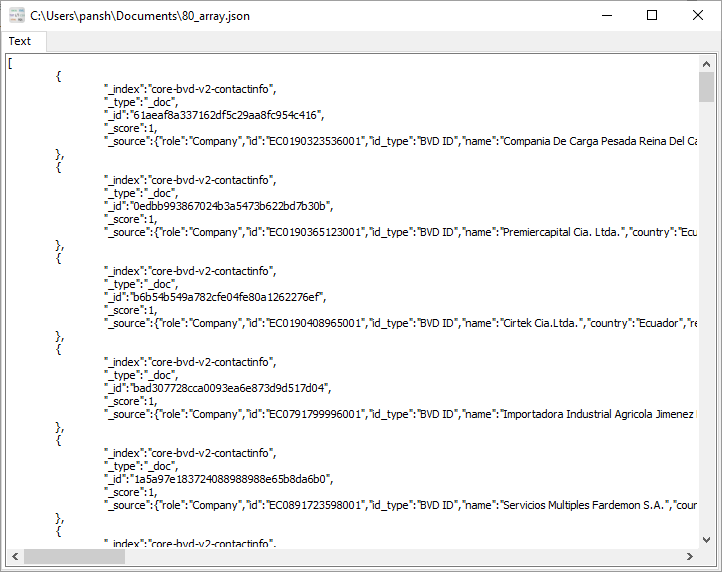 Convert LDJSON to JSON array - view  JSON array file