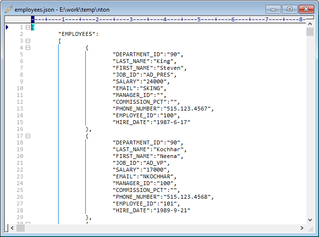 Convert JSON array to NDJSON array - JSON lines content