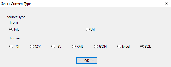 Split big SQL dump file into multiple SQL files - select file type