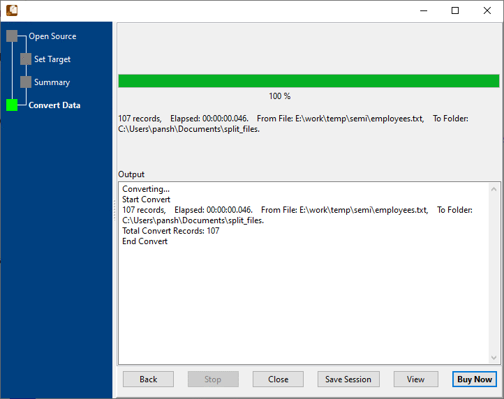 Split big TXT file by column value - split