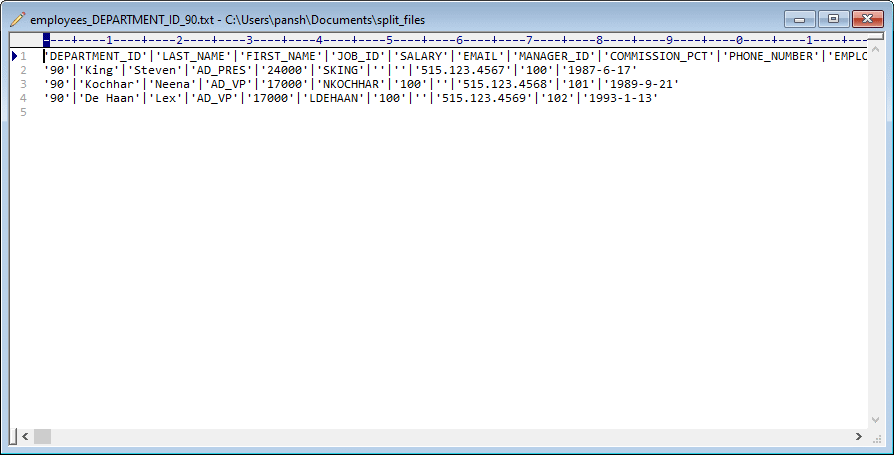 Split big TXT file by column value - view a result txt file