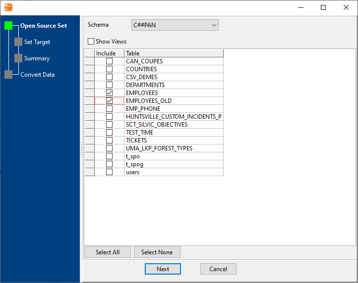 Convert data from multiple Oracle tables to 1 MongoDB collection - select tables