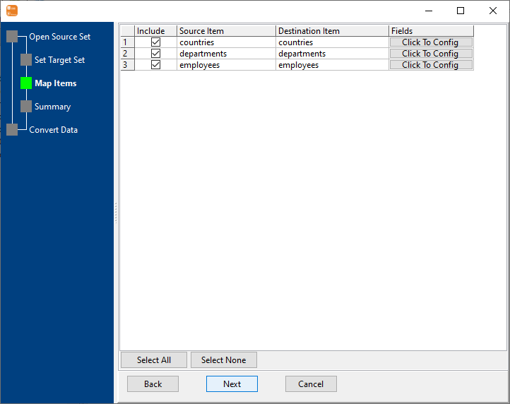 Migrate PostgreSQL to MongoDB - set collections