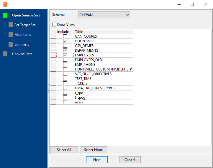 Sync data from Oracle to MongoDB - select tables