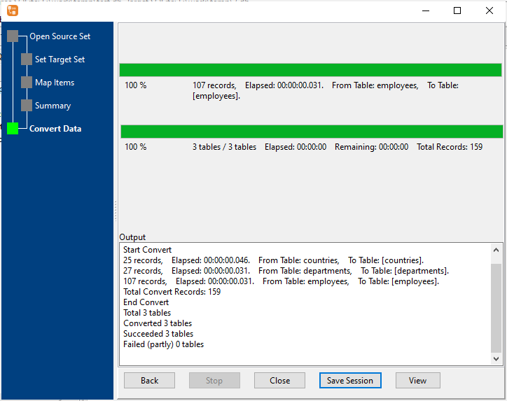 create SQLite from Access - create