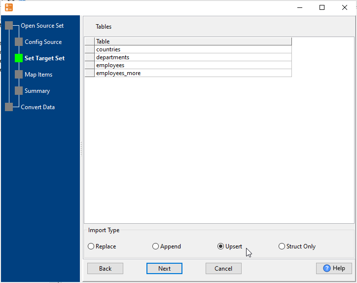 sync data from Oracle  to Access  - upsert synchronization