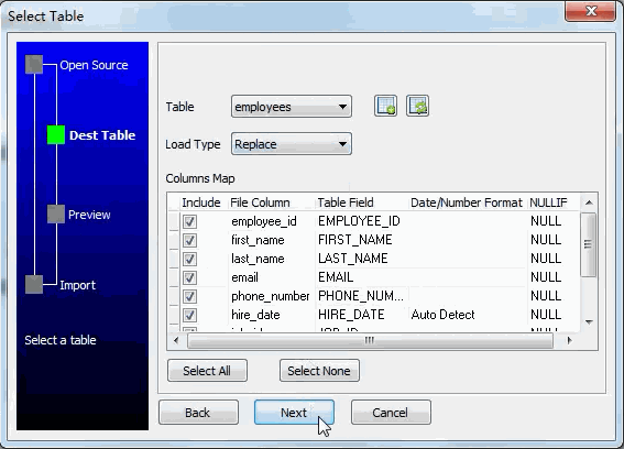 Extract Azure  query results data to Access  table - select table