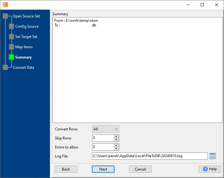 bulk import Excel files into DBF  (dBase, FoxBase, FoxPro) tables - preview