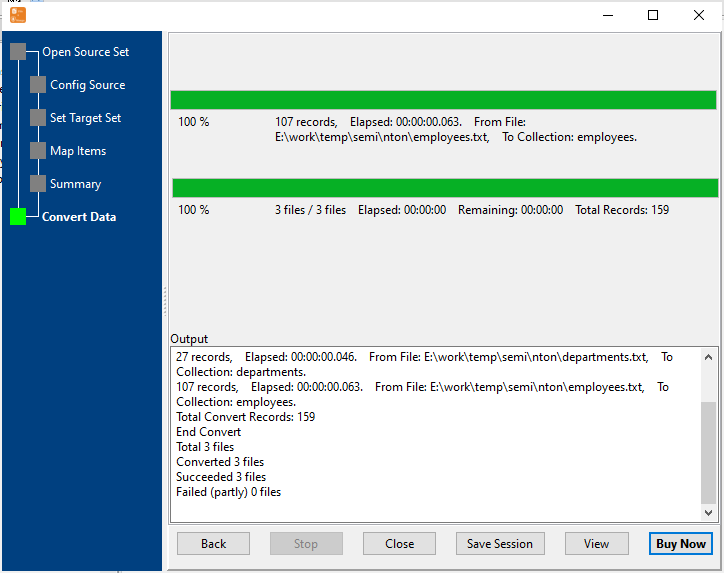 Batch Copy Data From TXT Files To MongoDB collections - import data