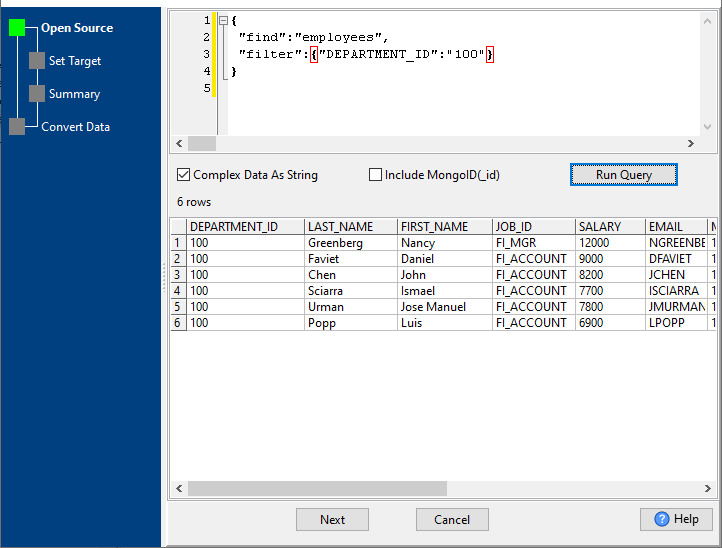 enter MongoDB query