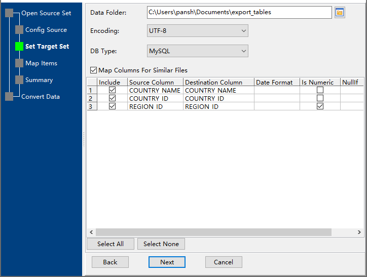 save sql files