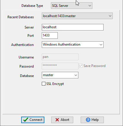 convert Mssql  query to Access table - Choose Mssql and logon