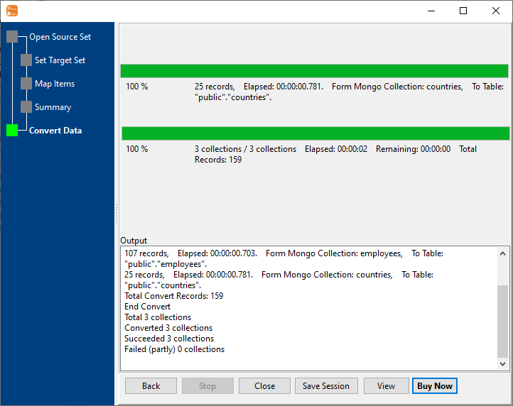 Migrate MongoDB to PostgreSQL - migrate