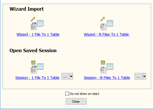 Batch import RDF data To SQL Server - task window