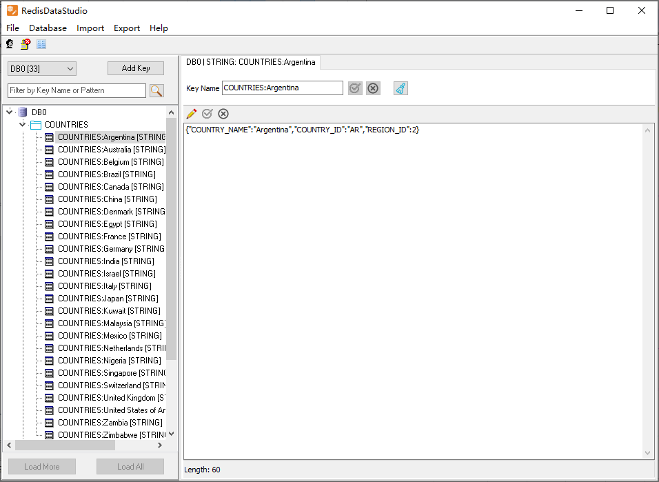 Import CSV file into Redis string keys in same namespace - view string keys