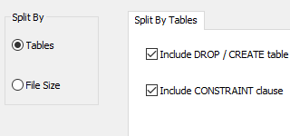 Split SQL Dump file by tables