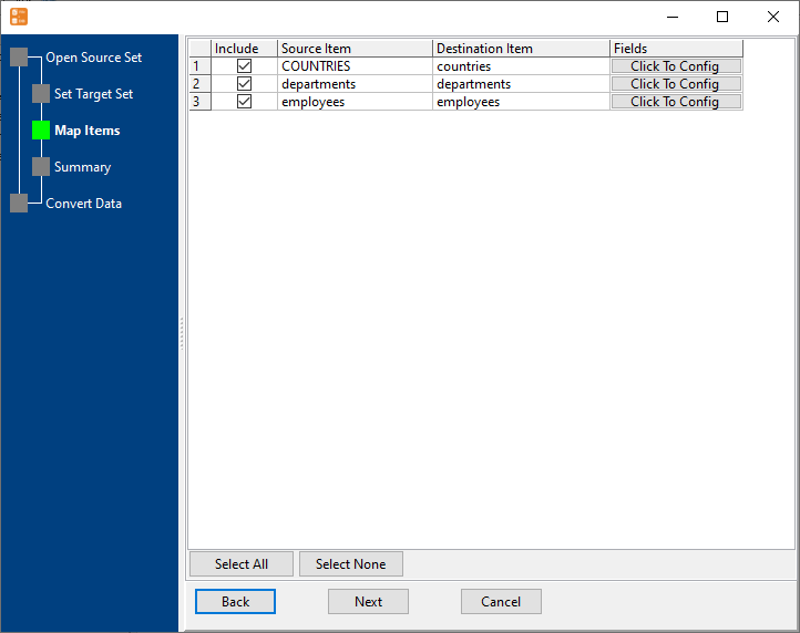 import data from each sheet in an Excel file to a separate Azure table - set tables