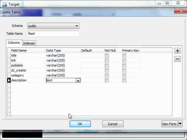 import online RSS feeds to Redshift  - create Redshift  table