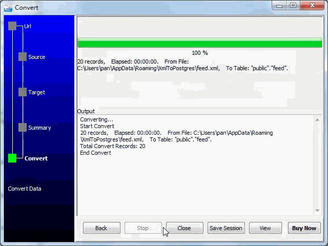 import online RSS feeds to Redshift  - import to Redshift 